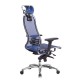 Кресло руководителя Метта SAMURAI S-3.04 сетка/экокожа синий