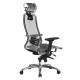 Кресло руководителя Метта SAMURAI S-3.04 сетка/экокожа серый