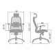 Кресло руководителя Метта SAMURAI S-3.04 сетка/экокожа темно-бордовый