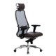 Кресло руководителя Метта SAMURAI SL-3.04 сетка/кожа темно-коричневый