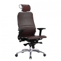 Кресло руководителя Метта SAMURAI K-3.04 кожа темно-бордовый