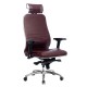 Кресло руководителя Метта SAMURAI KL-3.04 кожа темно-бордовый