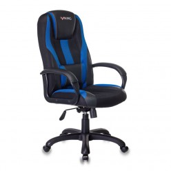 Кресло игровое Бюрократ VIKING-9/BL+BLUE экокожа/ткань черный/синий