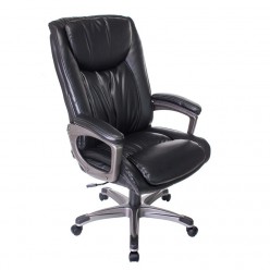 Кресло руководителя Бюрократ T-9914/BLACK рециклированная кожа черный