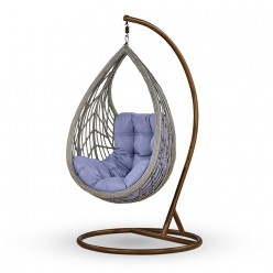 Кресло подвесное Afina N886-W70 серый/коричневый