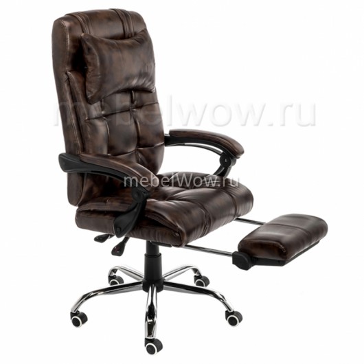 Кресло компьютерное Woodville Expert экокожа коричневый