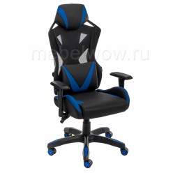 Кресло компьютерное Woodville Markus экокожа/ткань черный/синий