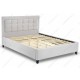 Кровать двуспальная Woodville Ameli 160х200 серый