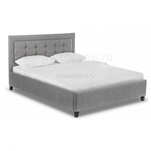Кровать двуспальная Woodville Ameli 160х200 темно-серый