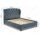 Кровать двуспальная Woodville Hadson 160х200 синий