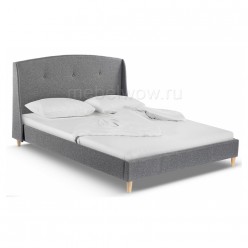 Кровать двуспальная Woodville Morena 160х200 темно-серый