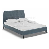 Кровать двуспальная Woodville Poli 160х200 синий