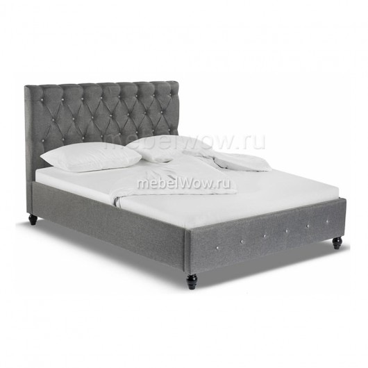 Кровать двуспальная Woodville Relax 160х200 темно-серый