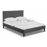 Кровать двуспальная Woodville Veronika 160х200 темно-серый