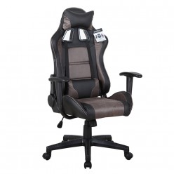 Кресло игровое Brabix GT Racer GM-100 экокожа/ткань коричневый/черный