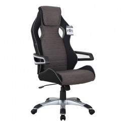 Кресло игровое Brabix Techno GM-002 ткань серый/черный