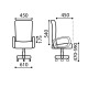 Кресло оператора Brabix Spring MG-307 ткань TW/сетка красный/черный