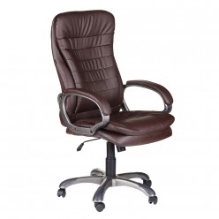 Кресло руководителя Brabix Omega EX-589 экокожа коричневый