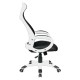 Кресло руководителя Brabix PREMIUM Genesis EX-517 экокожа/ткань/сетка черный/белый