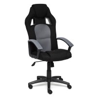 Кресло геймерское TetChair DRIVER экокожа/ткань серый/черный