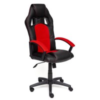 Кресло геймерское TetChair DRIVER экокожа/ткань черный/красный