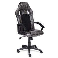 Кресло геймерское TetChair DRIVER экокожа/ткань черный/серый