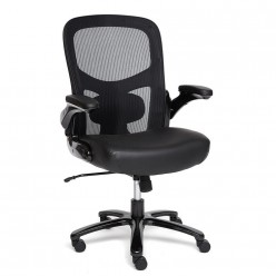 Кресло руководителя TetChair BIG-1 сетка/рециклированная кожа черный