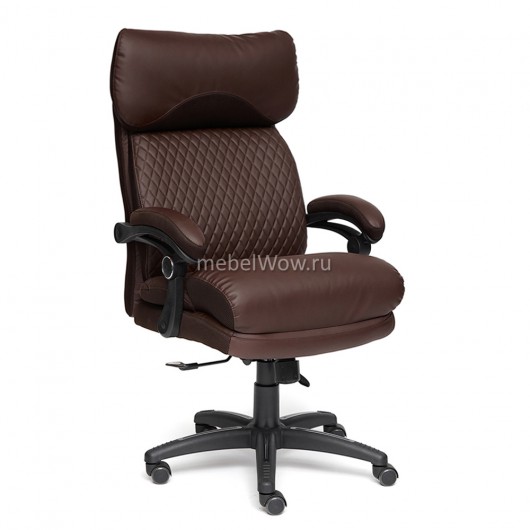 Кресло руководителя TetChair CHIEF экокожа/ткань коричневый
