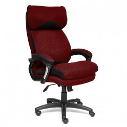 Кресло руководителя TetChair DUKE ткань черный/бордовый