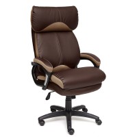 Кресло руководителя TetChair DUKE экокожа/ткань коричневый/бронза