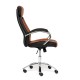 Кресло руководителя TetChair GLOSS экокожа черный/коричневый