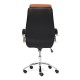 Кресло руководителя TetChair GLOSS экокожа черный/коричневый