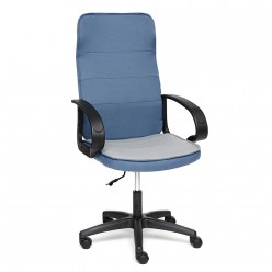 Кресло руководителя TetChair WOKER ткань синий/серый