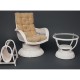 Кресло-качалка TetChair ANDREA Relax Medium белый/кремовый