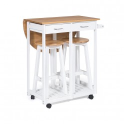 Стол кухонный с табуретом TetChair mod. JW3-2065А белый/натуральный