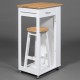Стол кухонный с табуретом TetChair mod. JWPE-120802 белый/натуральный