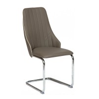 Стул на полозьях TetChair FRATELLI mod.8415 хром/серый