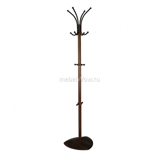 Вешалка напольная Мебелик Декарт 541 черный/темно-коричневый
