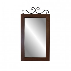 Зеркало настенное Мебелик Сартон 51 черный/коричневый