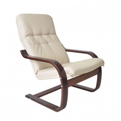 Кресло для отдыха Мебелик Сайма вишня/бежевый
