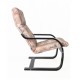 Кресло для отдыха Мебелик Сайма вишня/бежевый/рисунок