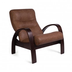 Кресло для отдыха Мебелик Тенария 3 темно-коричневый/коричневый