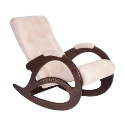 Кресло-качалка Мебелик Тенария 1 темно-коричневый/бежевый