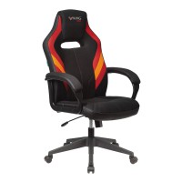 Кресло игровое Бюрократ VIKING 3 AERO RED экокожа/ткань черный/красный