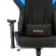 Кресло игровое Бюрократ VIKING 4 AERO BLUE экокожа/ткань черный/синий