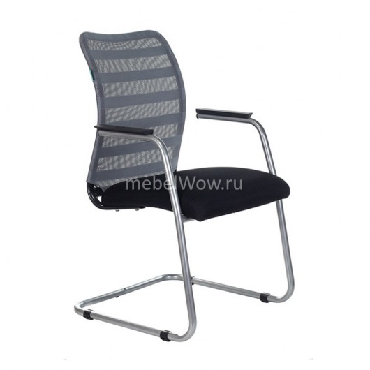 Кресло посетителя Бюрократ CH-599AV/32G/TW-11 сетка/ткань серый/черный