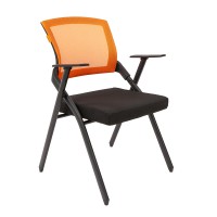 Кресло посетителя Chairman NEXX сетка/ткань оранжевый/черный