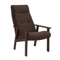 Кресло для отдыха Leset Retro велюр орех/темно-коричневый