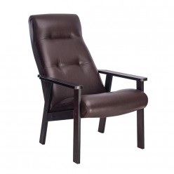 Кресло для отдыха Leset Retro экокожа венге/темно-коричневый