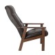 Кресло для отдыха Leset Retro экокожа орех/темно-коричневый